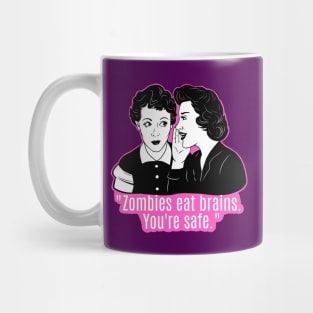 Sarcastic quotes, funny girl, brainless zombie Mug